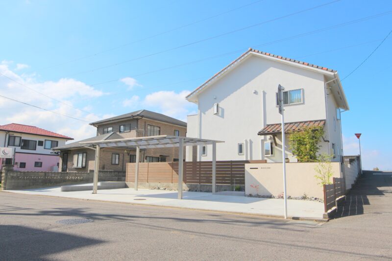 調和のとれたシンプルファサード　愛媛県 新居浜市 外構 エクステリア工事